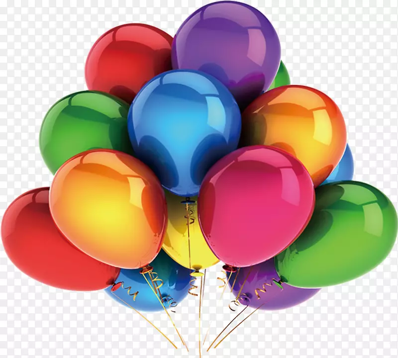 一组精美气球漂浮装饰
