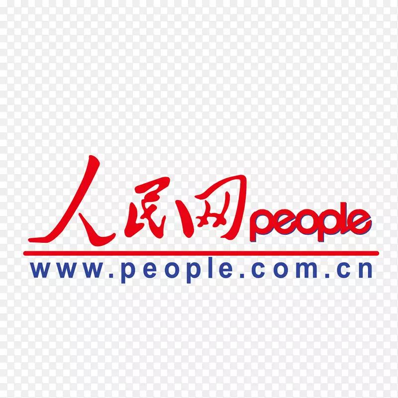 红色人民网logo标识