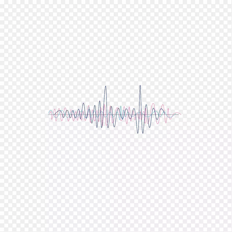 抽象线条电波图