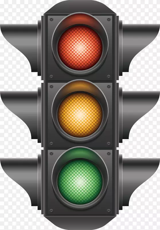 质感红绿灯设计图标