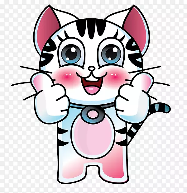 可爱卡通小花猫