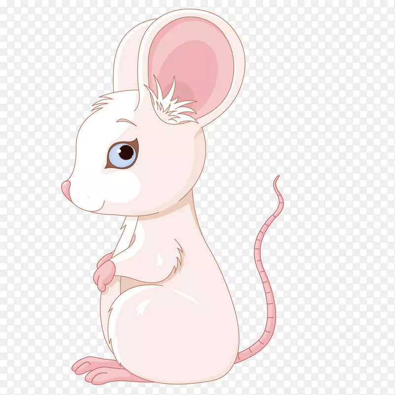 可爱的粉色小老鼠