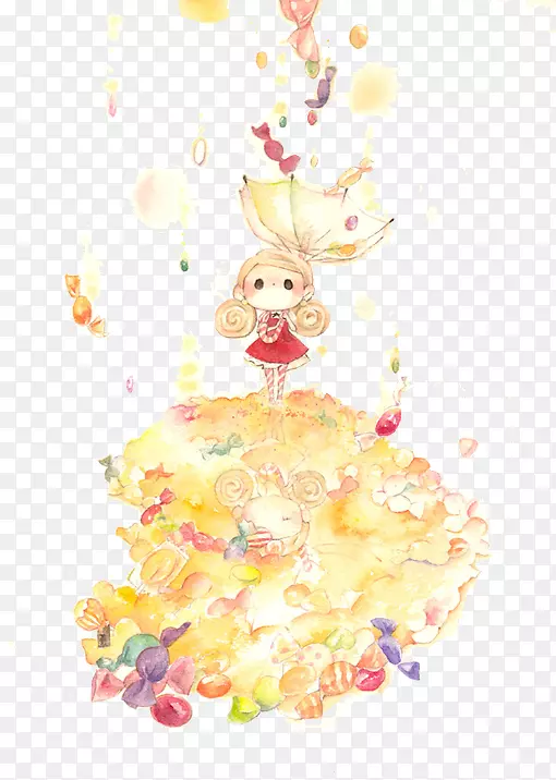 粉色小女孩糖果