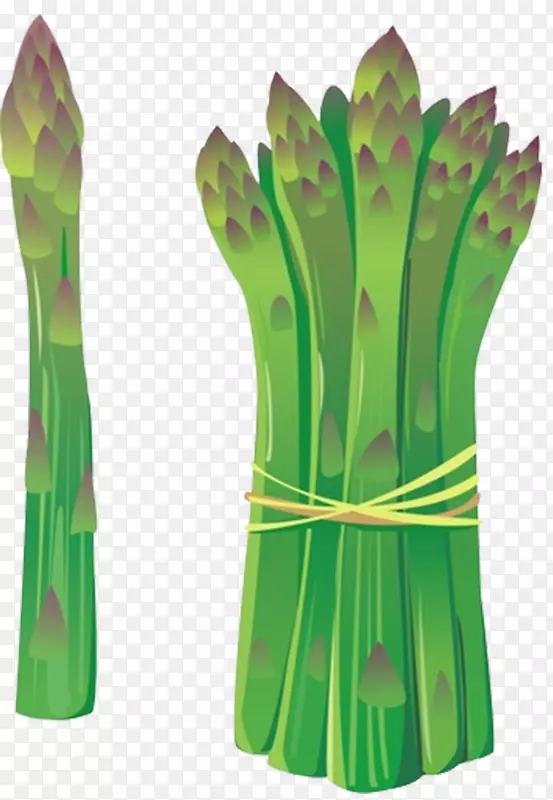 卡通手绘绿色蔬菜芦笋
