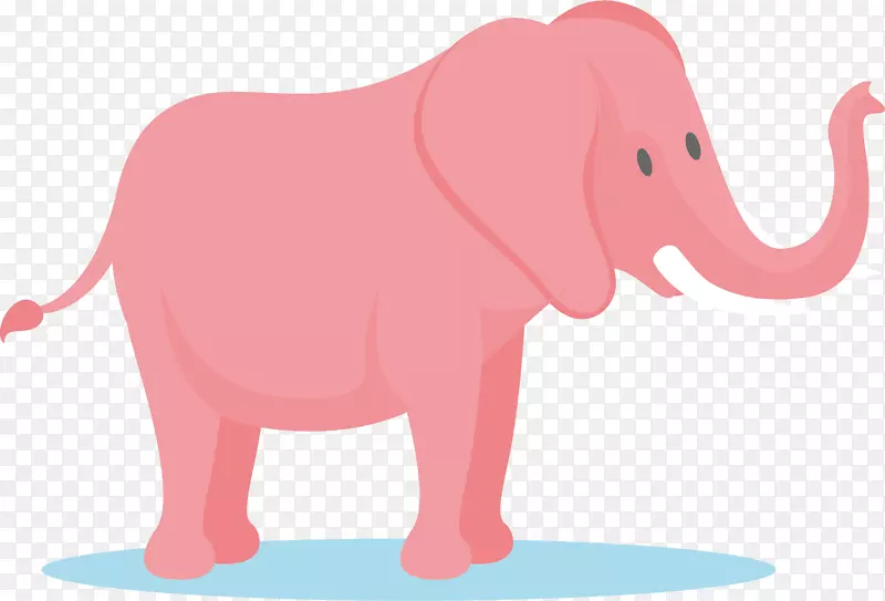 粉色大象矢量图