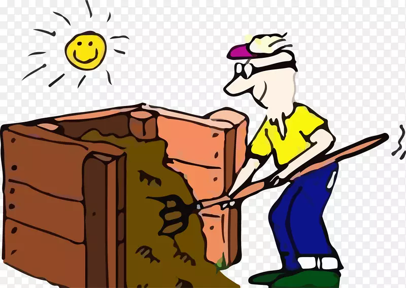 制作有机肥料卡通透明png