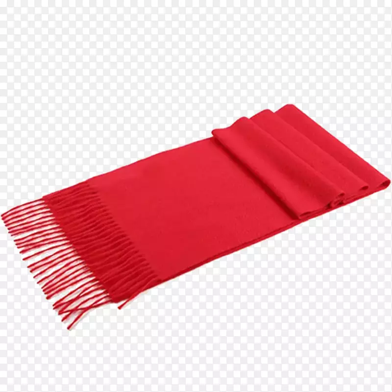 平放的红色围巾
