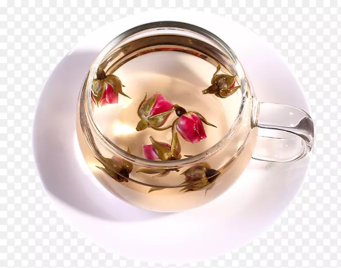 一杯金边玫瑰茶