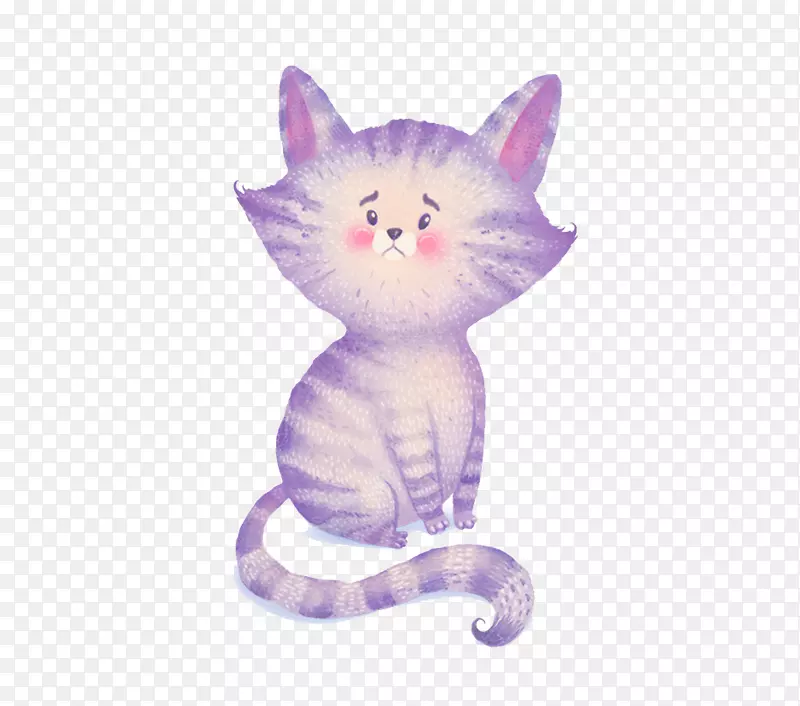 淡紫色可爱的小猫咪