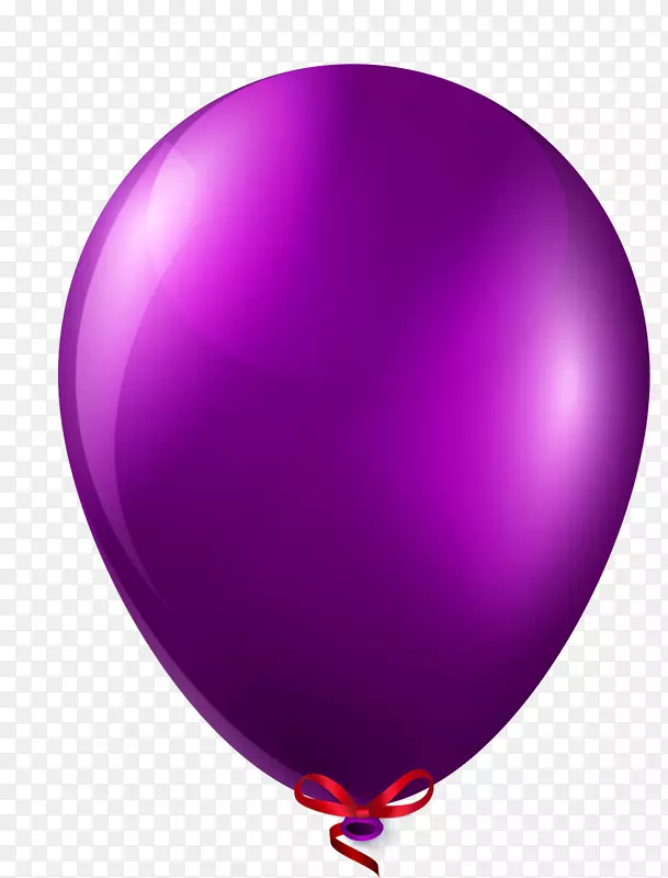 手绘紫色气球