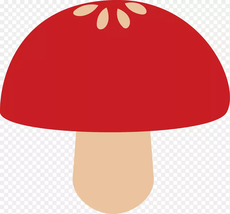 圣诞节手绘矢量素材小蘑菇