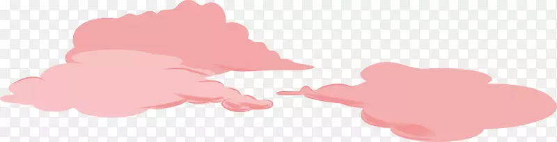可爱粉红色的云朵矢量素材