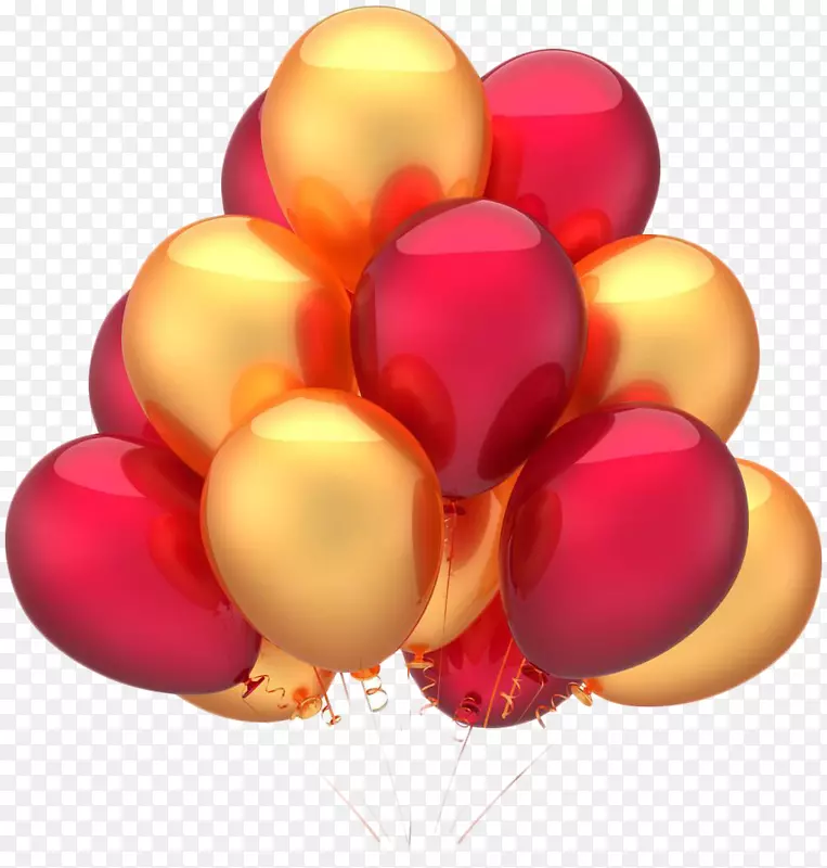 红色气球热烈氛围金气球