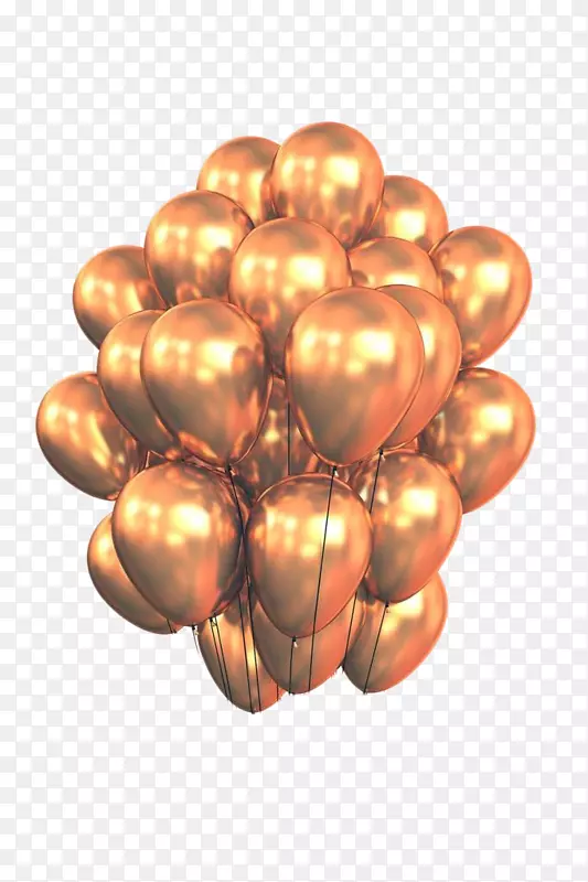 金色热烈氛围金气球