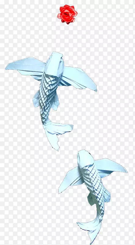手工折纸鲤鱼形状