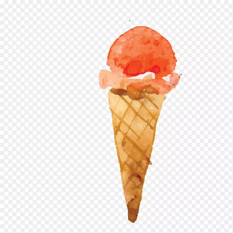 卡通手绘甜筒冰淇淋设计