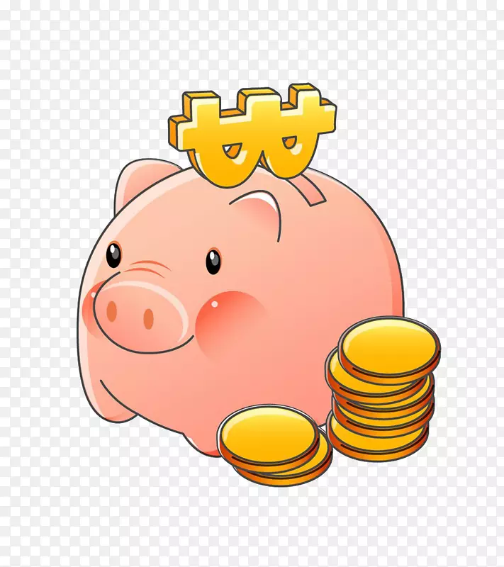 小猪存钱罐插画