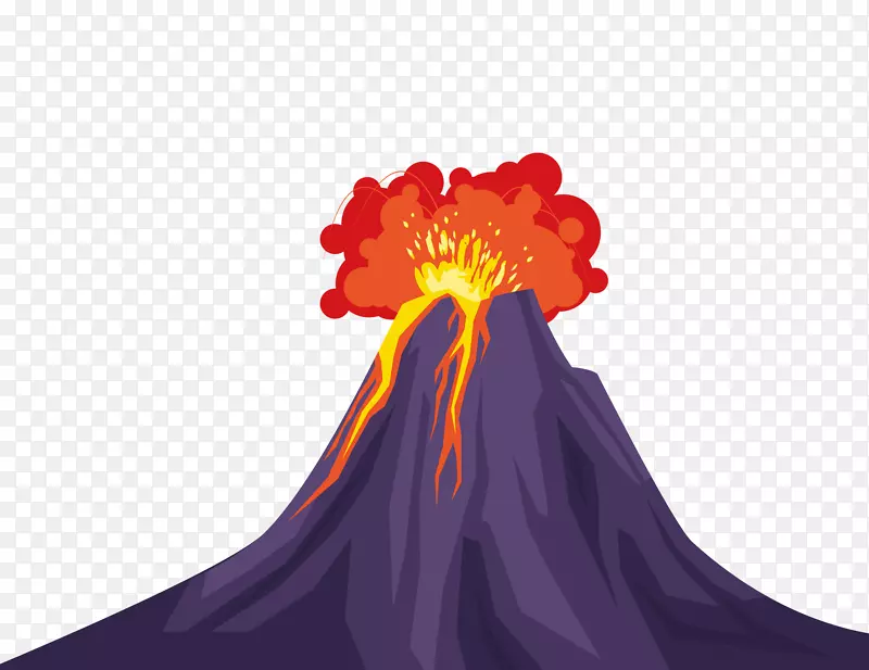 矢量火山喷发