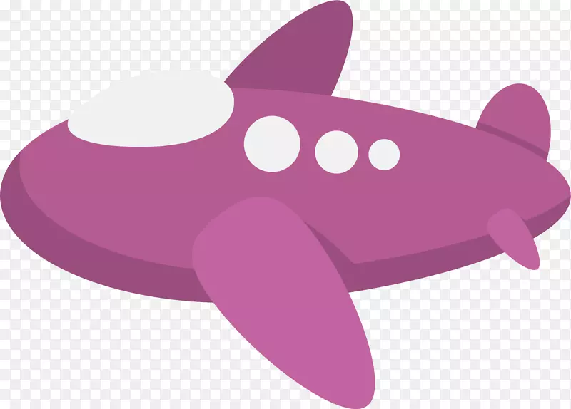 矢量图紫色小飞机