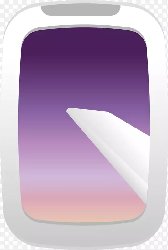 卡通紫色飞机窗口
