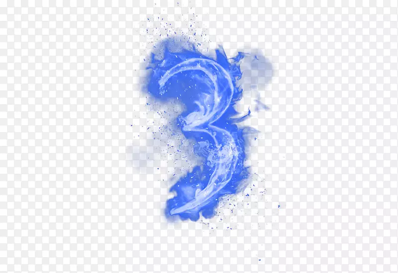 创意蓝色火焰数字3