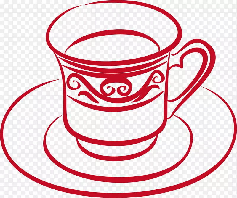 手绘茶具卡通设计