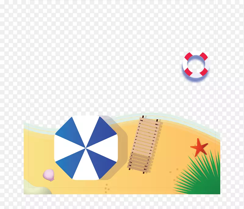 夏天海边沙滩度假