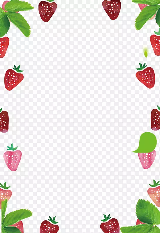 水果草莓边框设计
