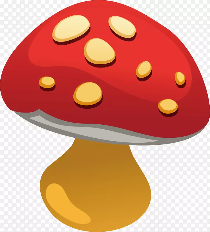 卡通手绘彩色蘑菇插画