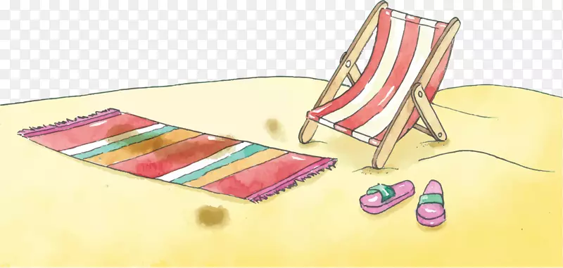 海边沙滩度假躺椅