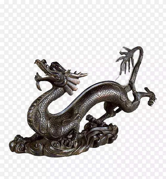 铜雕龙摆件