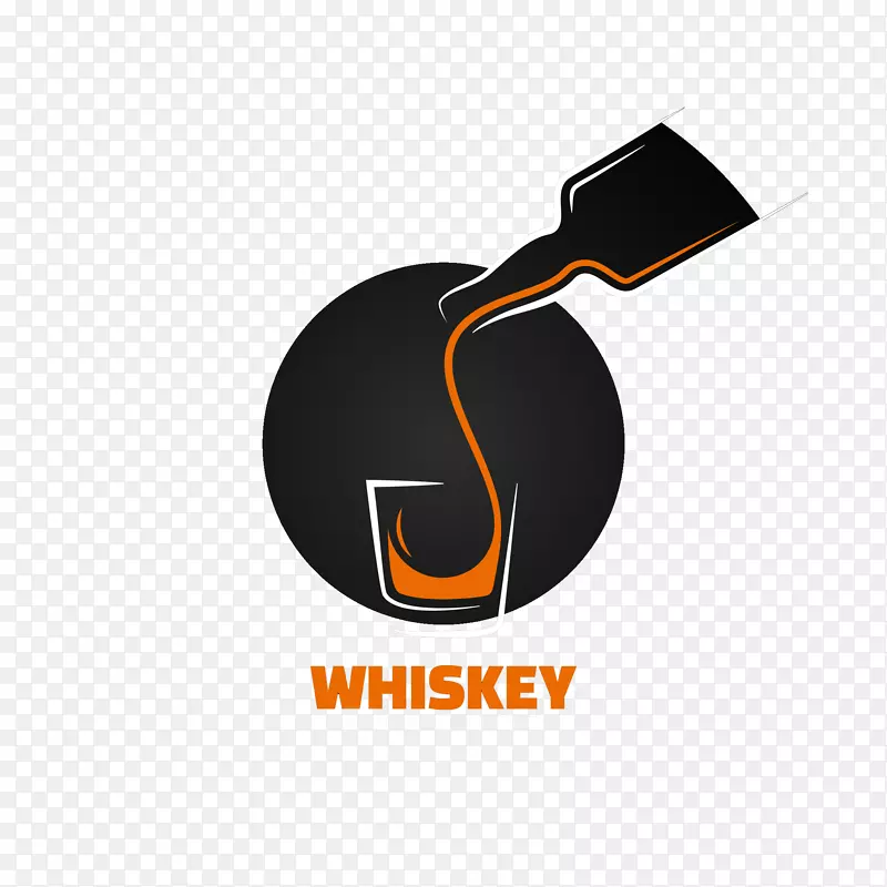 威士忌酒饮品标志
