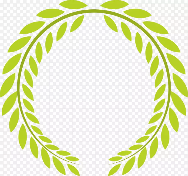 绿色圆形树藤标签