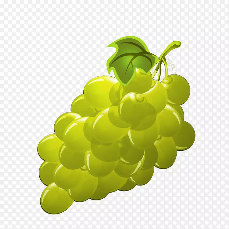 卡通绿色的葡萄设计