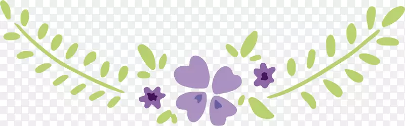 紫色小花和小草