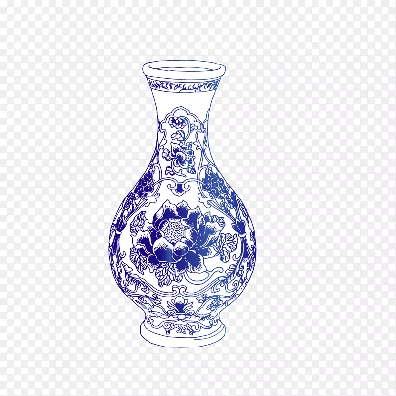 青花瓷瓶子