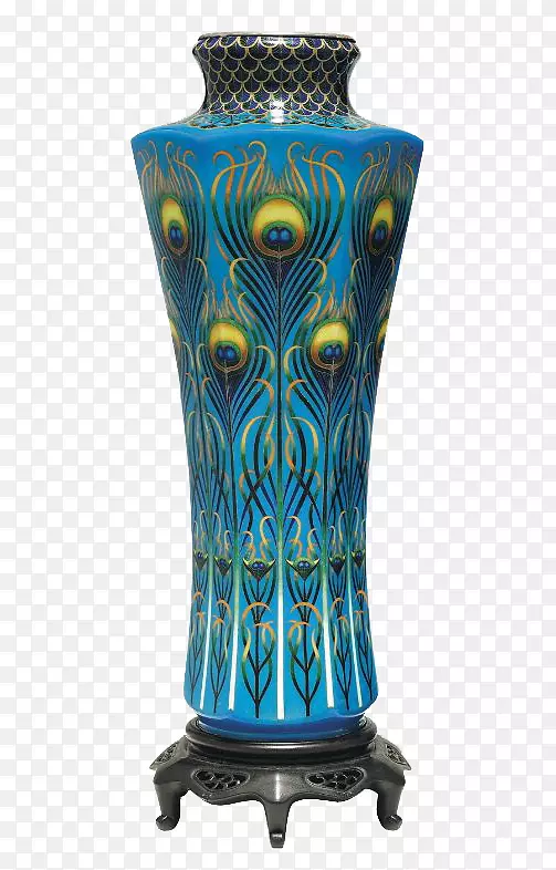 蓝色花纹瓷瓶