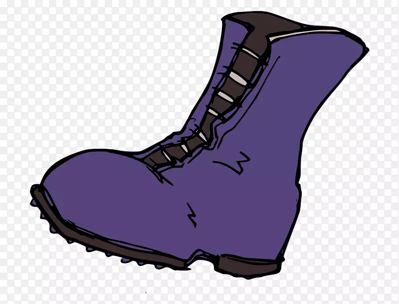 紫色的卡通女士短靴