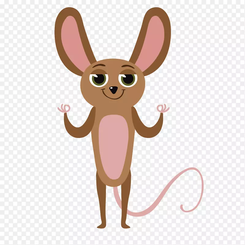 长耳朵设计卡通老鼠