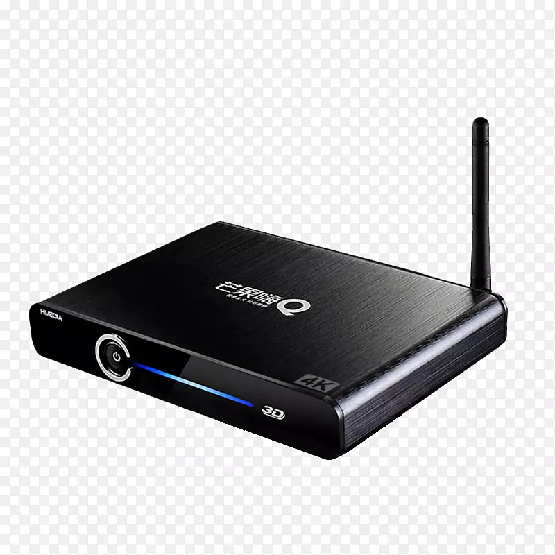 产品实物黑色路由器