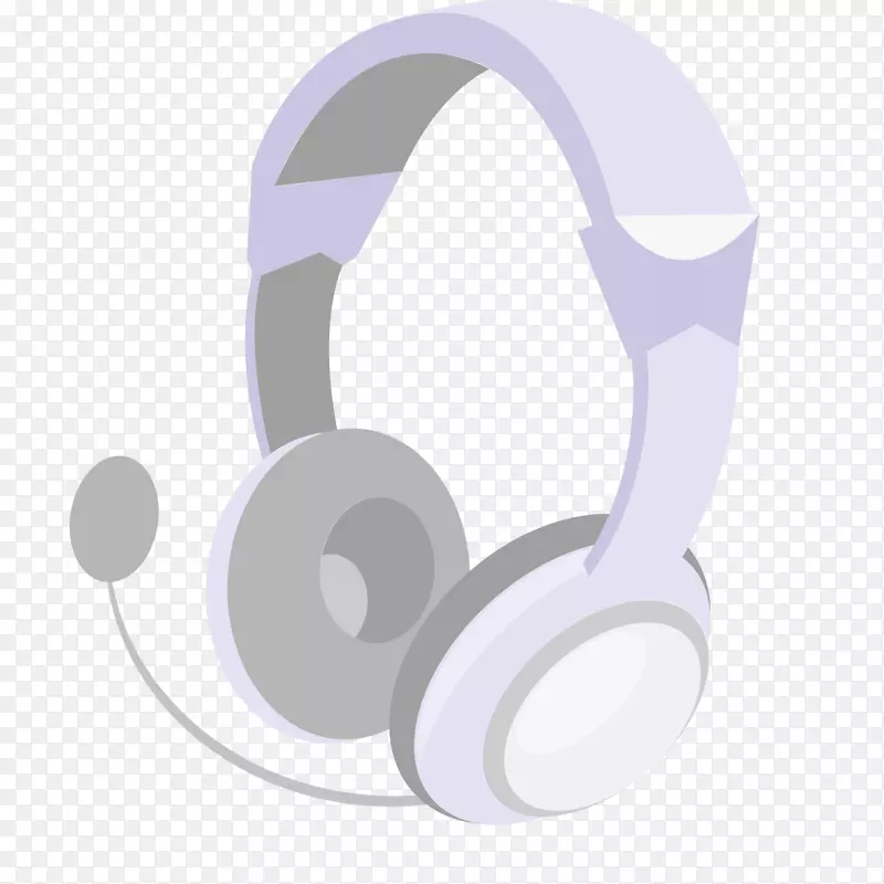 紫色头戴式耳机