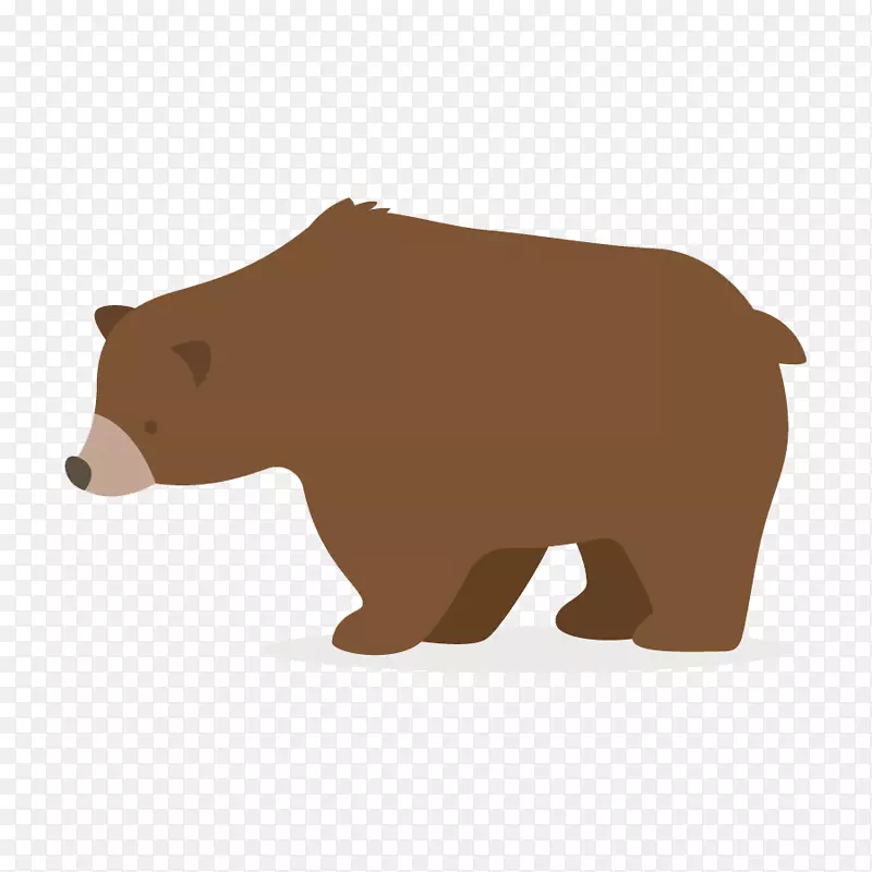 手绘棕熊动物免抠素材