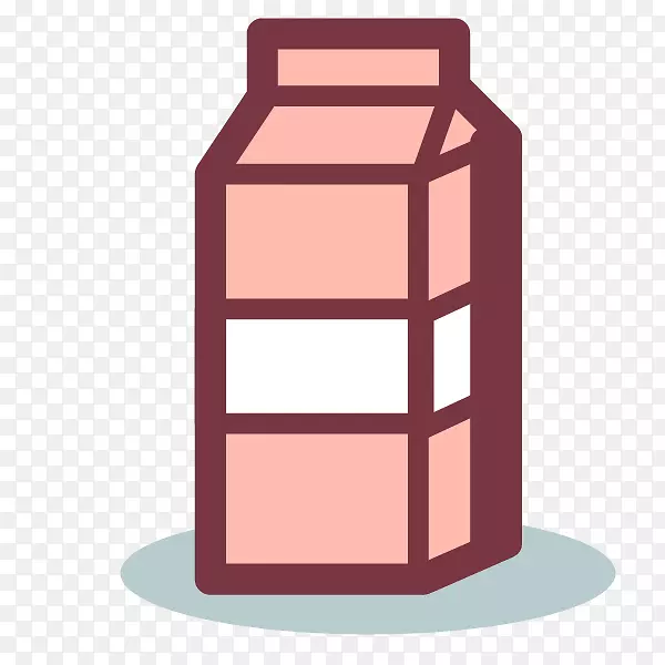 粉色牛奶盒