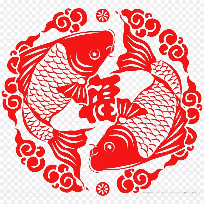 年年有余窗花设计