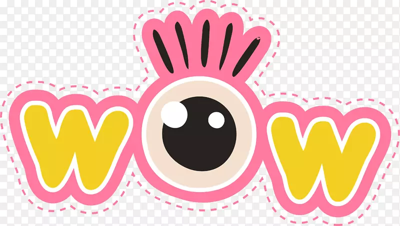 粉色wow趣味标签