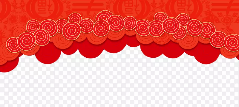春节红色背景装饰图案
