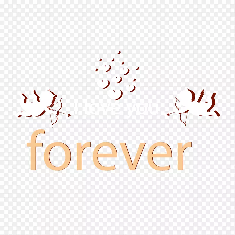 爱你永远唯美英文字体素材