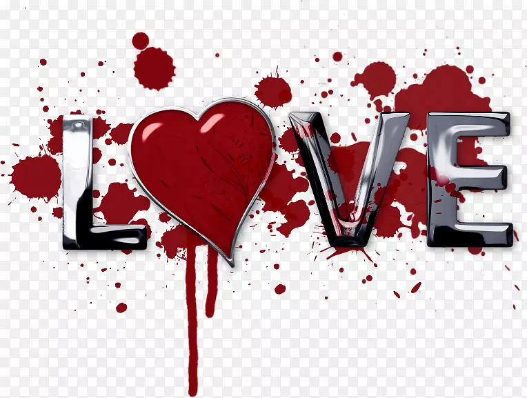爱情流血字体设计