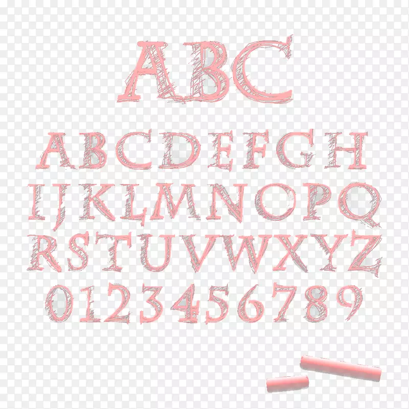 粉笔数字字母