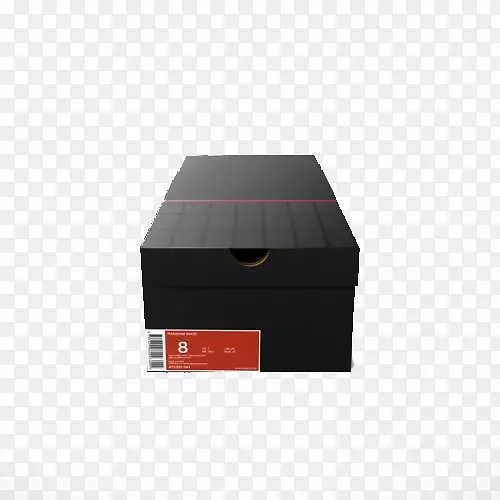 黑色经典红色线条鞋盒